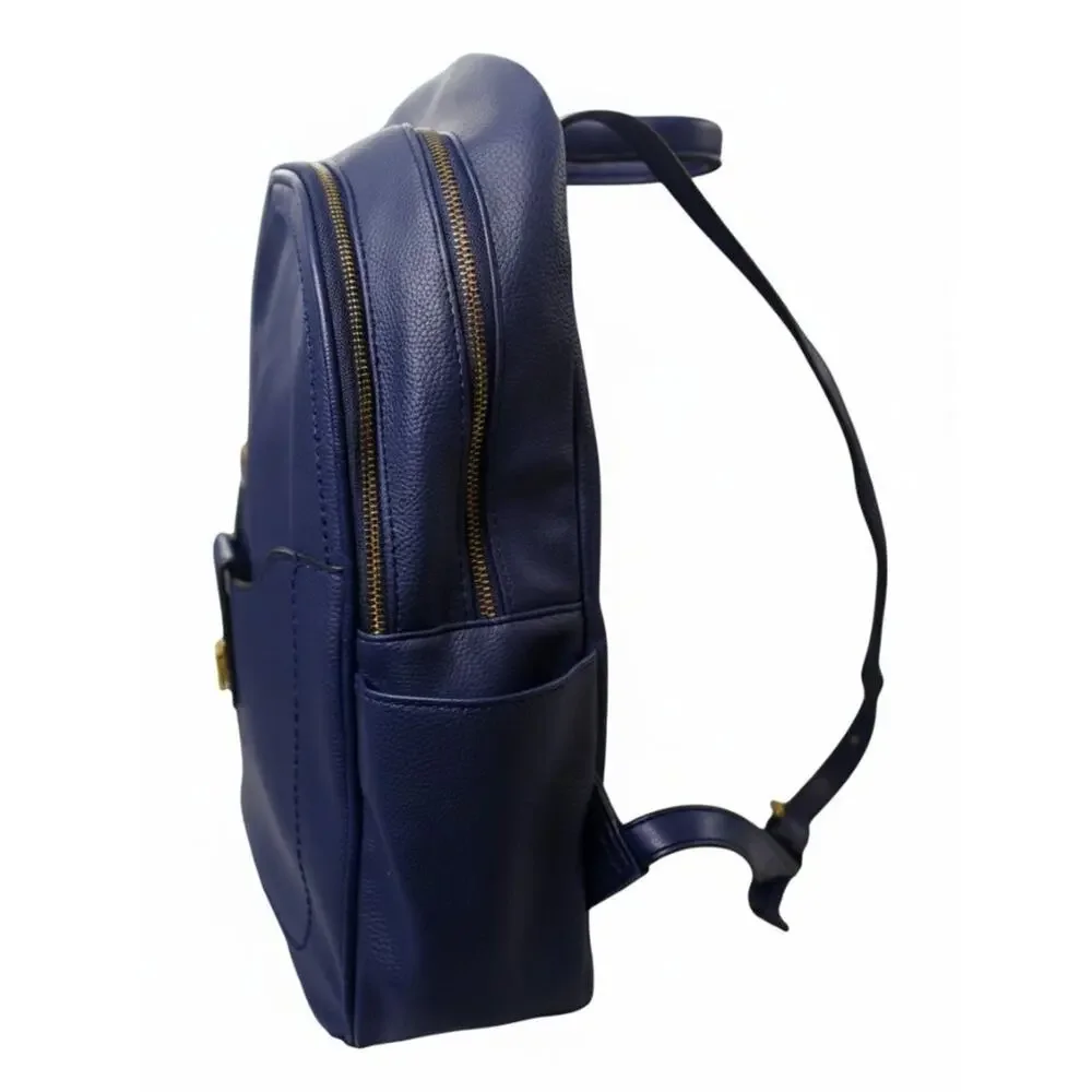 Rosetti Navy & Gold Laptop Backpack Work Travel Bag Minimalist Chic
